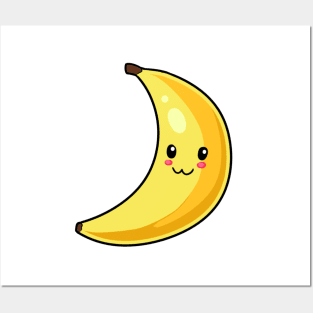 Kawaii Banana fruit Posters and Art